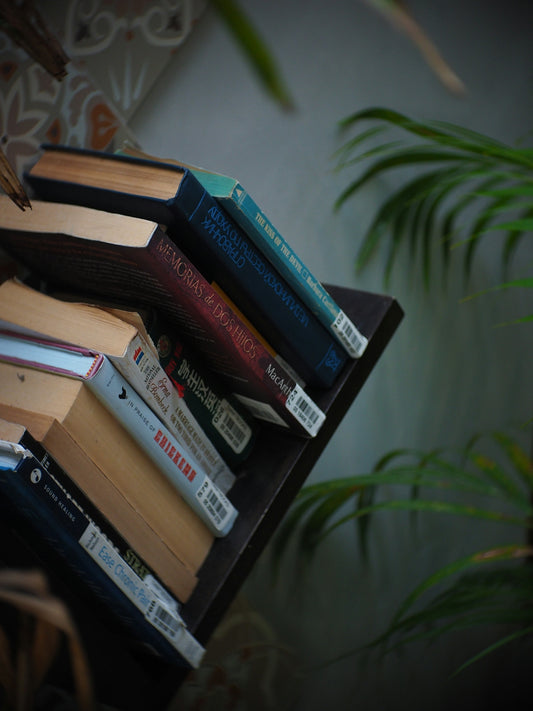 a stack of books