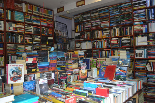 A bookstore filled with shelves of books