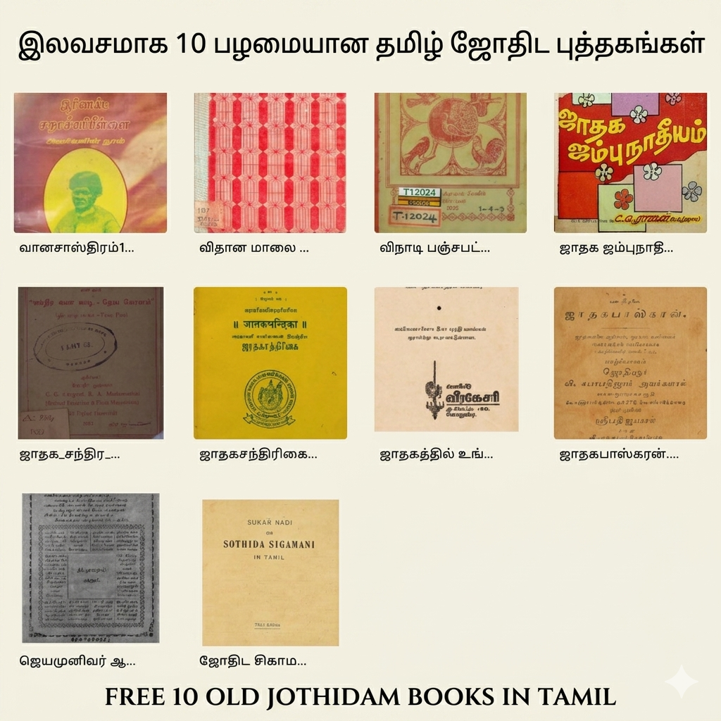 பழமையான ஜோதிட வினா விடை மகா நூல் + FREE 10 அரிய ஜோதிட நூல்கள்