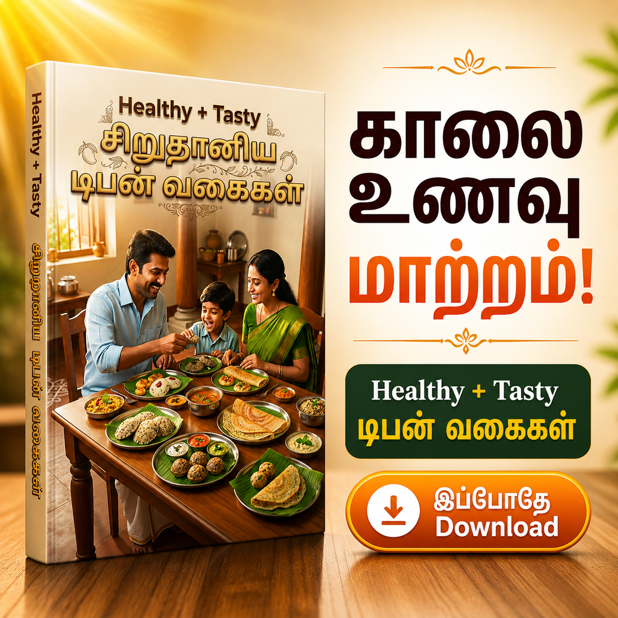 Healthy + Tasty சிறுதானிய டிபன் வகைகள்