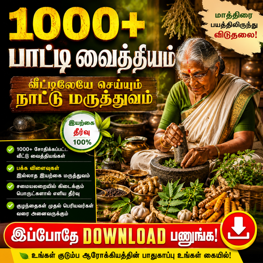 1000+ பாட்டி வைத்தியம் – வீட்டிலேயே செய்யும் நாட்டு மருத்துவம்