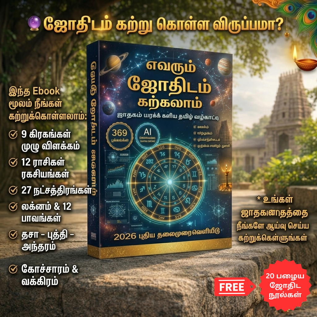 எவரும் ஜோதிடம் கற்கலாம் – எளிய தமிழ் வழிகாட்டி + Free 20 Jothidam Books